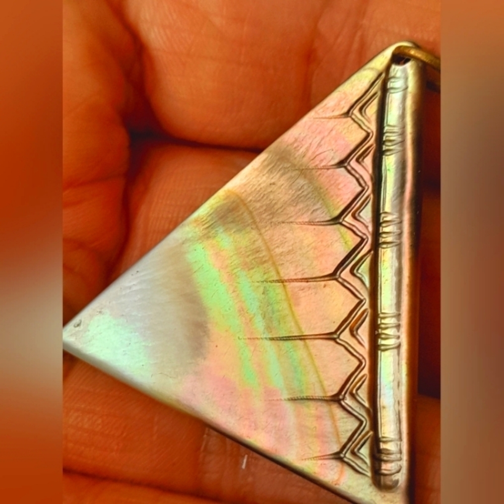 Triangle Abalone Shell Pendant